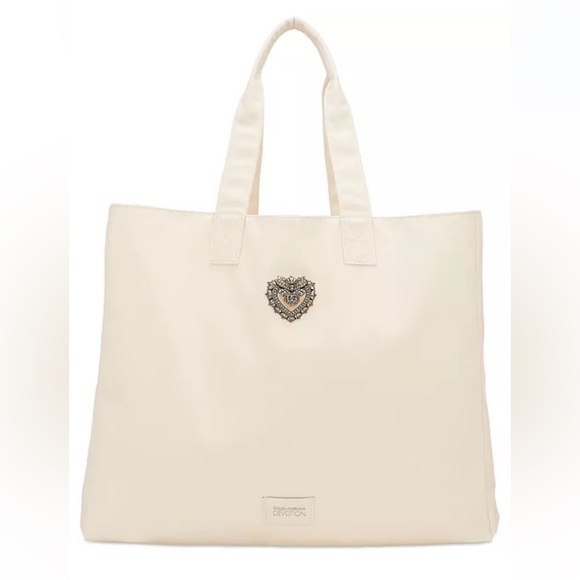 Dolce & Gabbana Beauty Tote Large Cream Luxury Authentic New - Picture 1 of 16